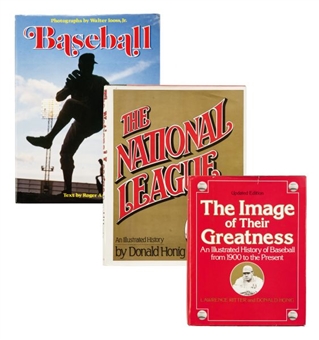 Collection of Three Multi-Signed Baseball Books with five Sandy Koufax Signatures 